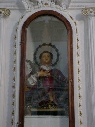 Statue de S. Lorenzo Martire dans son église à Picinisco. (07/10/2004)