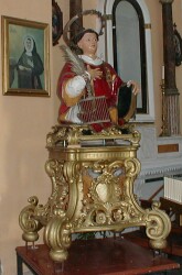 Statue de S. Lorenzo Martire dans son glise  Picinisco. (07/10/2004)