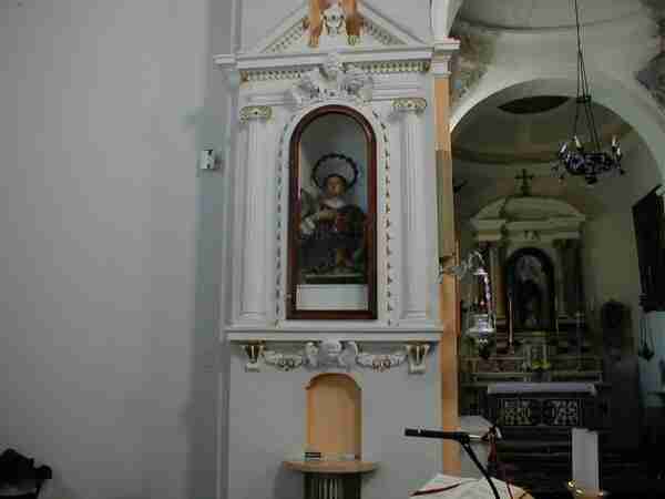 La statue de S. Lorenzo L. e M. dans l' Eglise Collégiale de Saint Laurent Lévite et Martyr