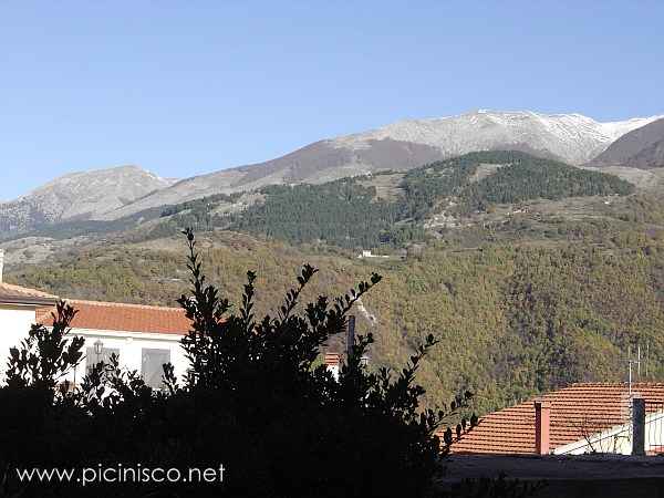 Photo prise depuis le parc "Il Montano" à Picinisco.