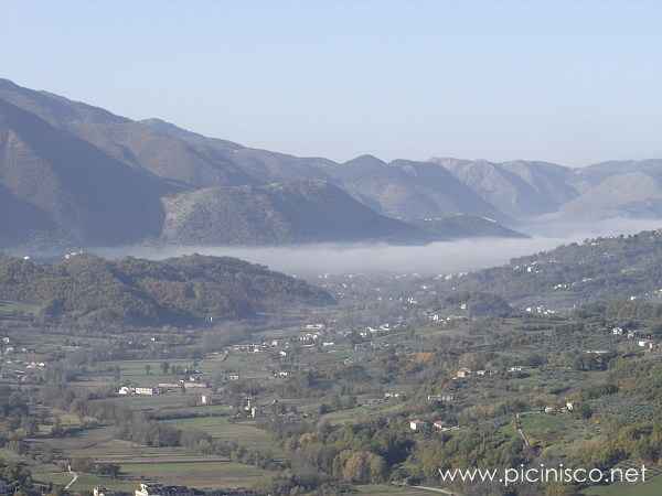 La Vallée de Comino vue depuis Picinisco.
